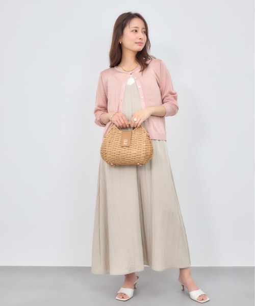 COHINA(コヒナ)の「シャイニーシアークルーネックカーディガン 【低身長・小柄女性】(カーディガン/ボレロ・レディース・イエロー/ピンク/シルバー・ONE SIZE)」の7枚目の写真