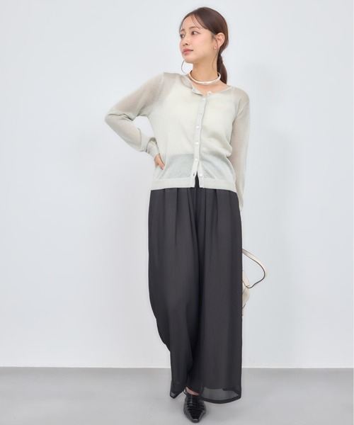 COHINA(コヒナ)の「シャイニーシアークルーネックカーディガン 【低身長・小柄女性】(カーディガン/ボレロ・レディース・イエロー/ピンク/シルバー・ONE SIZE)」の20枚目の写真