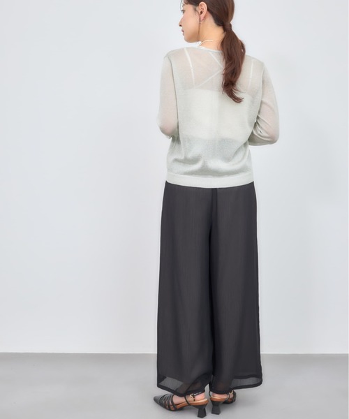 COHINA(コヒナ)の「シャイニーシアークルーネックカーディガン 【低身長・小柄女性】(カーディガン/ボレロ・レディース・イエロー/ピンク/シルバー・ONE SIZE)」の21枚目の写真