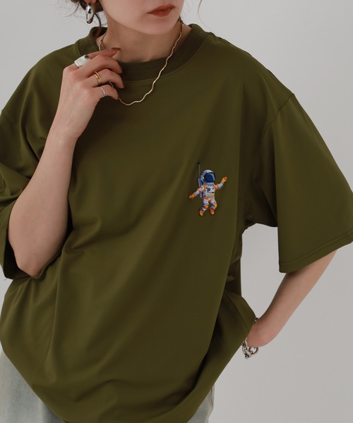 FUNALIVE（ファンアライブ）の「ラッシュガード 刺繍 半袖 Tシャツ（Tシャツ/カットソー・メンズ・カーキ/グレー/ネイビー/ブラック・L/LL/M）」の15枚目の写真