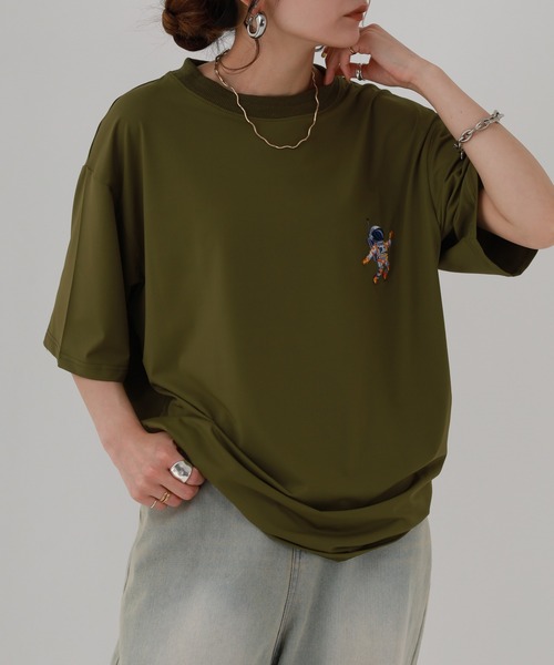 FUNALIVE（ファンアライブ）の「ラッシュガード 刺繍 半袖 Tシャツ（Tシャツ/カットソー・メンズ・カーキ/グレー/ネイビー/ブラック・L/LL/M）」の17枚目の写真