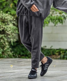 mp15180-Fleece Back Corduroy Look Jacquard Tapered Pants テーパードパンツ(A73126cmb)
