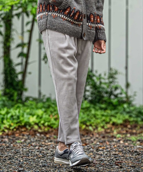 CAMBIO（カンビオ）の「mp15180-Fleece Back Corduroy Look Jacquard Tapered Pants テーパードパンツ(A73126cmb)（その他パンツ・メンズ・ベージュ/チャコール/ライトグレー/ブラック・L/M/S）」の3枚目の写真