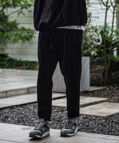 CAMBIO（カンビオ）の「mp15180-Fleece Back Corduroy Look Jacquard Tapered Pants テーパードパンツ(A73126cmb)（その他パンツ・メンズ・ベージュ/チャコール/ライトグレー/ブラック・L/M/S）」の2枚目の写真