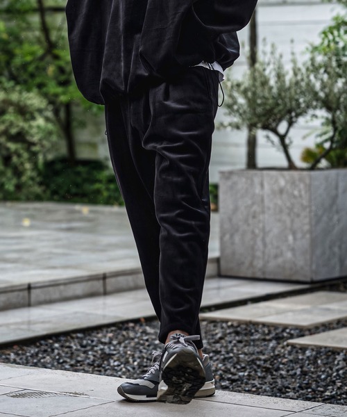 CAMBIO（カンビオ）の「mp15180-Fleece Back Corduroy Look Jacquard Tapered Pants テーパードパンツ(A73126cmb)（その他パンツ・メンズ・ベージュ/チャコール/ライトグレー/ブラック・L/M/S）」の5枚目の写真