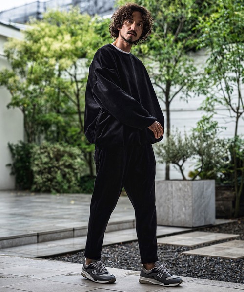 CAMBIO（カンビオ）の「mp15180-Fleece Back Corduroy Look Jacquard Tapered Pants テーパードパンツ(A73126cmb)（その他パンツ・メンズ・ベージュ/チャコール/ライトグレー/ブラック・L/M/S）」の9枚目の写真