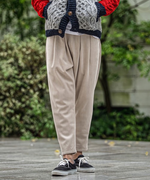 CAMBIO（カンビオ）の「mp15180-Fleece Back Corduroy Look Jacquard Tapered Pants テーパードパンツ(A73126cmb)（その他パンツ・メンズ・ベージュ/チャコール/ライトグレー/ブラック・L/M/S）」の11枚目の写真