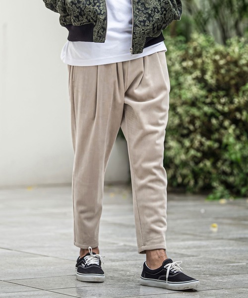 CAMBIO（カンビオ）の「mp15180-Fleece Back Corduroy Look Jacquard Tapered Pants テーパードパンツ(A73126cmb)（その他パンツ・メンズ・ベージュ/チャコール/ライトグレー/ブラック・L/M/S）」の12枚目の写真