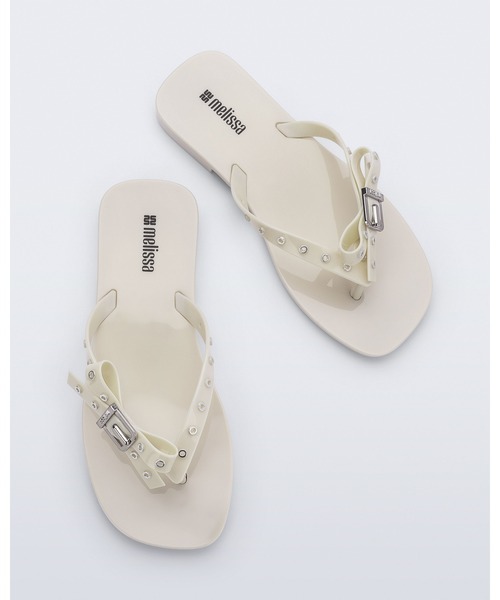 melissa(メリッサ)の「MELISSA HARMONIC SQUARED AD(サンダル・レディース・ベージュ/ブラック/ライトグリーン・35-36/39/38/37)」の2枚目の写真