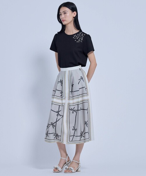 TOCCA(トッカ)の「TWINKLE BIJOU Tシャツ(Tシャツ/カットソー・レディース・アイボリー系/ブラック系・MEDIUM/SMALL)」の9枚目の写真