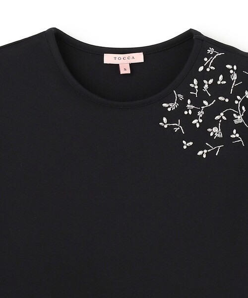 TOCCA(トッカ)の「TWINKLE BIJOU Tシャツ(Tシャツ/カットソー・レディース・アイボリー系/ブラック系・MEDIUM/SMALL)」の14枚目の写真