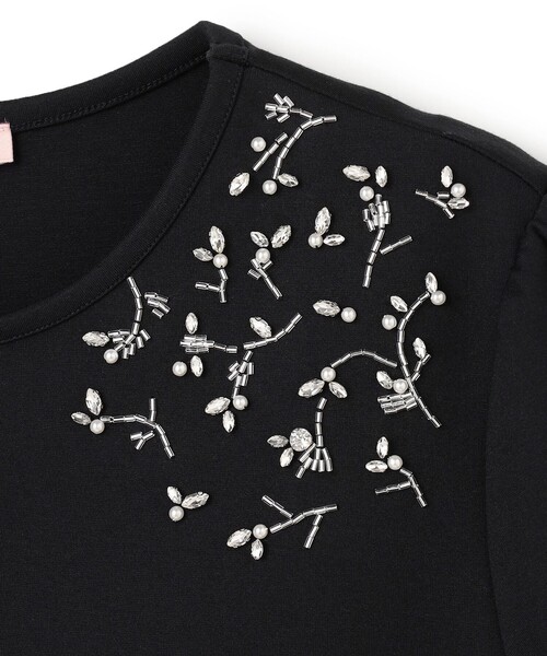 TOCCA(トッカ)の「TWINKLE BIJOU Tシャツ(Tシャツ/カットソー・レディース・アイボリー系/ブラック系・MEDIUM/SMALL)」の17枚目の写真