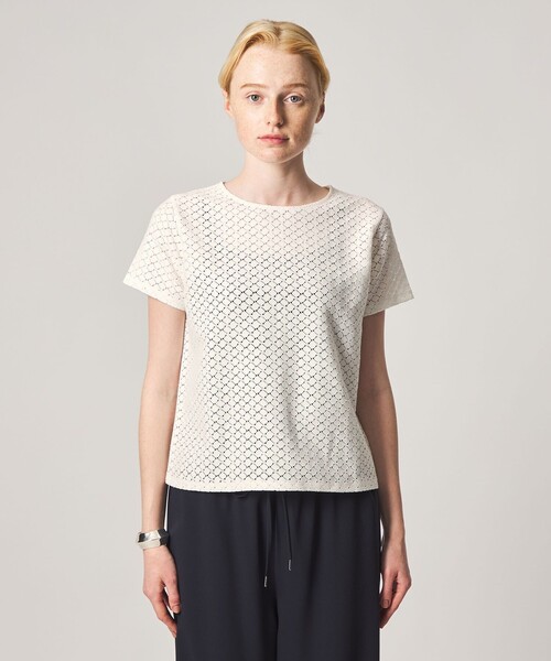 Steven Alan（スティーブンアラン）の「＜Steven Alan＞レース Tシャツ（Tシャツ/カットソー・レディース・オフホワイト/ブラック・FREE）」の15枚目の写真