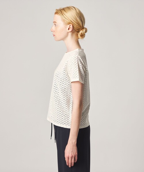 Steven Alan（スティーブンアラン）の「＜Steven Alan＞レース Tシャツ（Tシャツ/カットソー・レディース・オフホワイト/ブラック・FREE）」の16枚目の写真