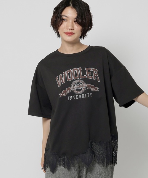niko and...(ニコアンド)の「裾レースプリントアソートTシャツ(Tシャツ/カットソー・レディース・オフホワイト/イエロー/ブラック/チャコール・MEDIUM/LARGE)」の8枚目の写真