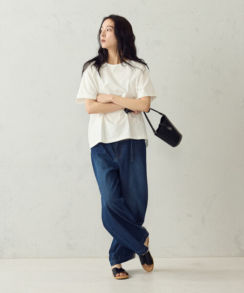 COMME CA ISM(コムサイズム)の「ラグランコンビ Tシャツ(Tシャツ/カットソー・レディース・ブラック/ホワイト/カーキ・LARGE/MEDIUM)」の8枚目の写真