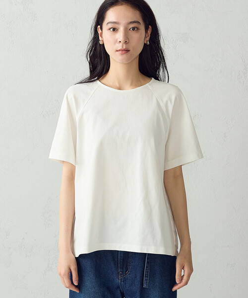COMME CA ISM(コムサイズム)の「ラグランコンビ Tシャツ(Tシャツ/カットソー・レディース・ブラック/ホワイト/カーキ・LARGE/MEDIUM)」の22枚目の写真