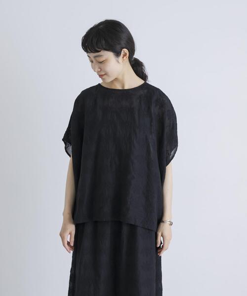 かぐれ(カグレ)の「コットンガーゼ刺繍2WAYブラウス(シャツ/ブラウス・レディース・アイボリー/ブラック・FREE)」の18枚目の写真