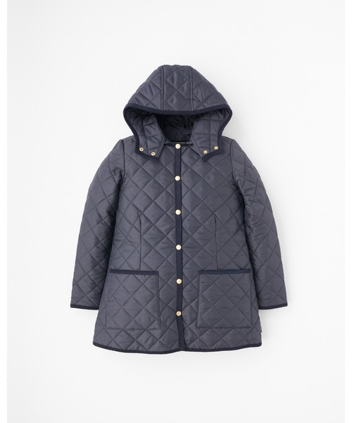Traditional Weatherwear（トラディショナルウェザーウェア）の「ARKLEY MIDDLE HOOD（ダウンジャケット/コート・レディース・ネイビー/ブラック×ブラック・34/38/36）」の2枚目の写真