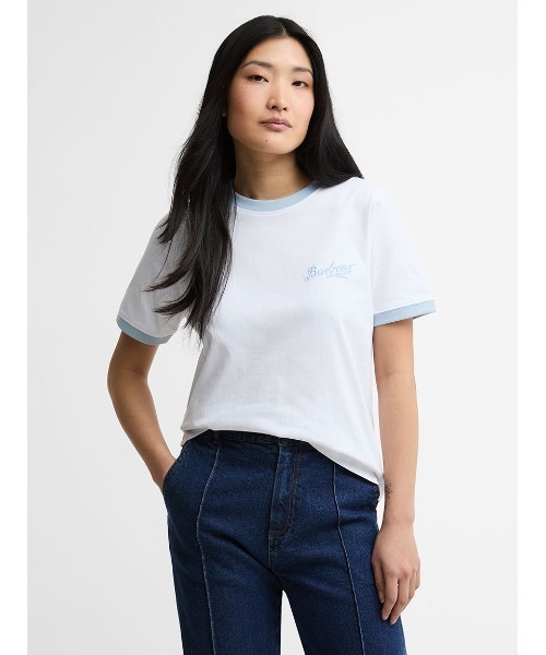 Barbour（バブアー）の「Madeline 配色Tシャツ（レディース）（Tシャツ/カットソー・レディース・ベージュ/ホワイト・10/8）」の4枚目の写真