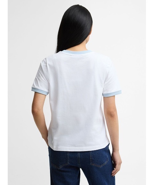 Barbour（バブアー）の「Madeline 配色Tシャツ（レディース）（Tシャツ/カットソー・レディース・ベージュ/ホワイト・10/8）」の5枚目の写真