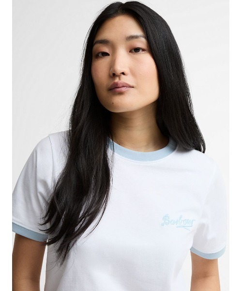 Barbour（バブアー）の「Madeline 配色Tシャツ（レディース）（Tシャツ/カットソー・レディース・ベージュ/ホワイト・10/8）」の6枚目の写真