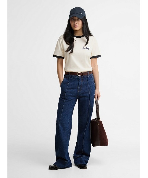 Barbour（バブアー）の「Madeline 配色Tシャツ（レディース）（Tシャツ/カットソー・レディース・ベージュ/ホワイト・10/8）」の7枚目の写真