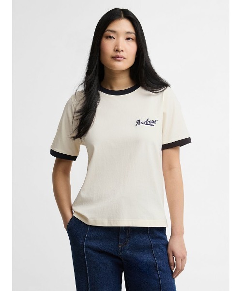 Barbour（バブアー）の「Madeline 配色Tシャツ（レディース）（Tシャツ/カットソー・レディース・ベージュ/ホワイト・10/8）」の8枚目の写真