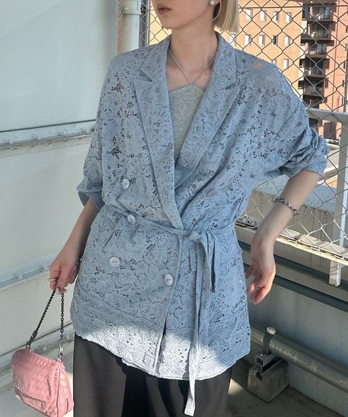 TUCK SLEEVE LACE JACKET（テーラードジャケット）｜Ameri（アメリ）の
