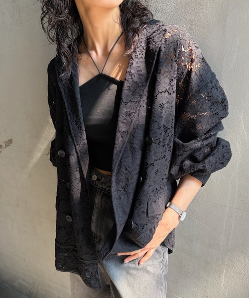 TUCK SLEEVE LACE JACKET（テーラードジャケット）｜Ameri（アメリ）の