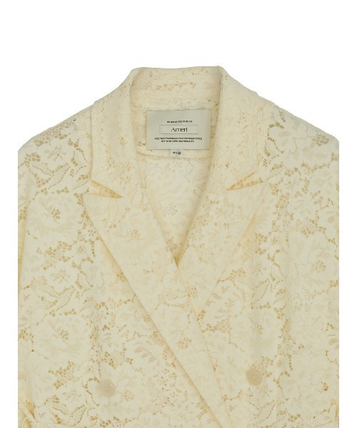 Ameri（アメリ）の「TUCK SLEEVE LACE JACKET（テーラードジャケット・レディース・アイボリー/ライトブルー/ブラック・SMALL/MEDIUM）」の8枚目の写真
