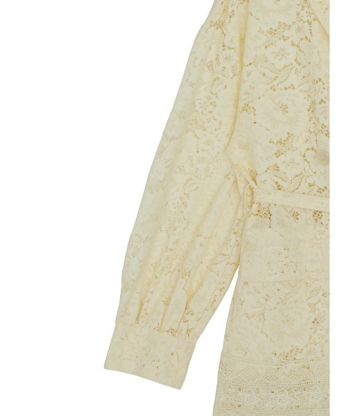 Ameri（アメリ）の「TUCK SLEEVE LACE JACKET（テーラードジャケット・レディース・アイボリー/ライトブルー/ブラック・SMALL/MEDIUM）」の9枚目の写真