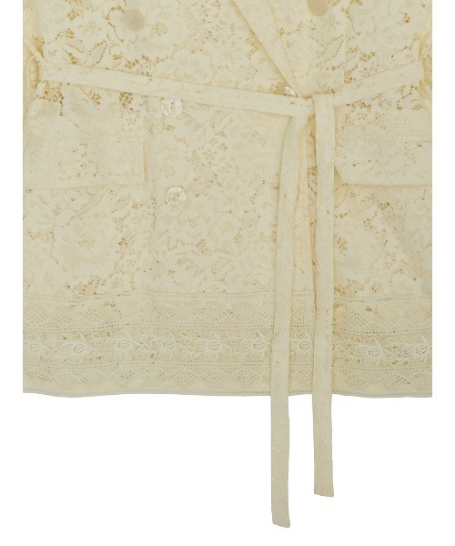 Ameri（アメリ）の「TUCK SLEEVE LACE JACKET（テーラードジャケット・レディース・アイボリー/ライトブルー/ブラック・SMALL/MEDIUM）」の10枚目の写真