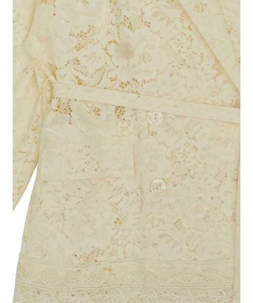 Ameri（アメリ）の「TUCK SLEEVE LACE JACKET（テーラードジャケット・レディース・アイボリー/ライトブルー/ブラック・SMALL/MEDIUM）」の11枚目の写真