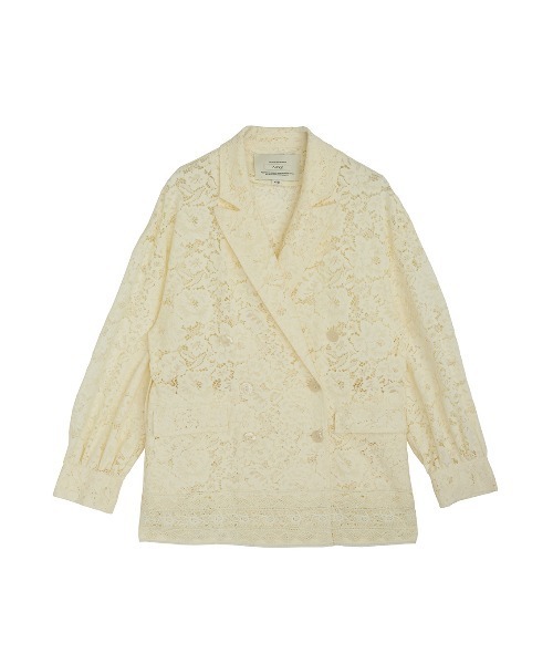 Ameri（アメリ）の「TUCK SLEEVE LACE JACKET（テーラードジャケット・レディース・アイボリー/ライトブルー/ブラック・SMALL/MEDIUM）」の16枚目の写真