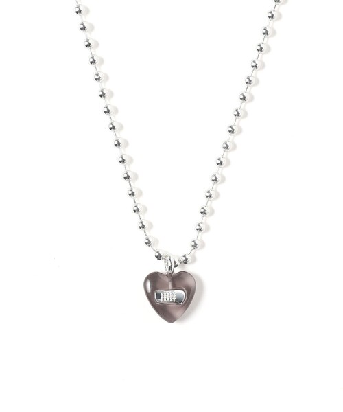BEAMS HEART(ビームスハート)の「ロゴ プレート ハート ネックレス(ネックレス・レディース・ミント/グレー/その他・ONE SIZE)」の1枚目の写真