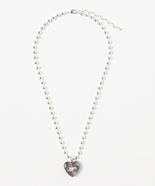 BEAMS HEART(ビームスハート)の「ロゴ プレート ハート ネックレス(ネックレス・レディース・ミント/グレー/その他・ONE SIZE)」の4枚目の写真