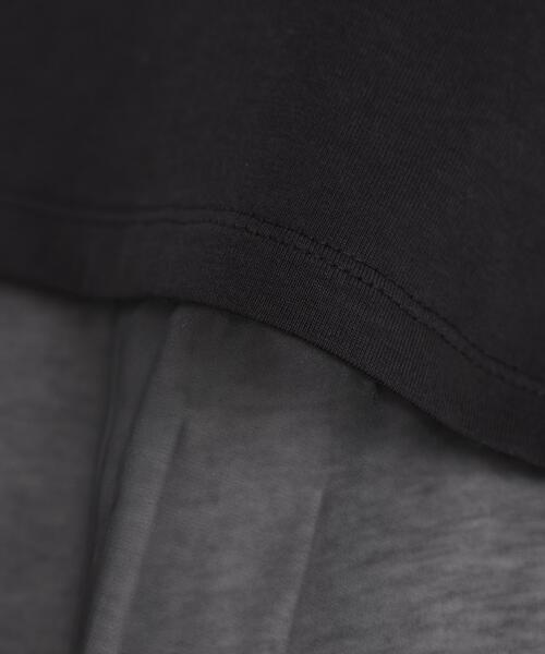 NANO universe(ナノユニバース)の「オーガンジーヘム切り替えロングスリーブTシャツ(Tシャツ/カットソー・レディース・ダークベージュ/ホワイト/ブラック・FREE)」の12枚目の写真
