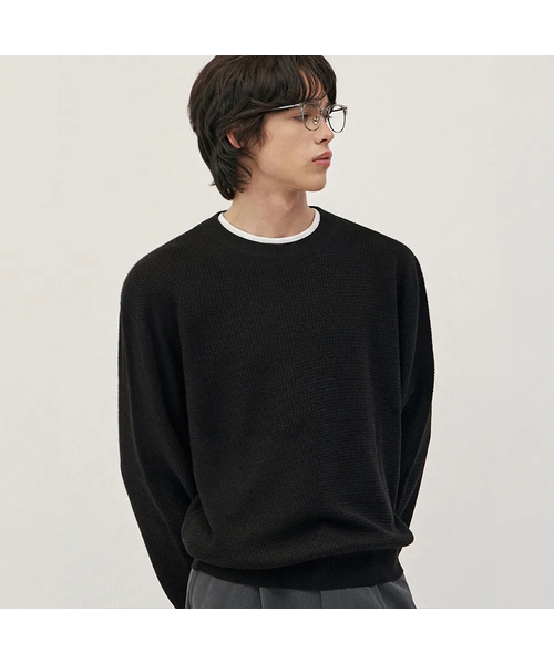 Ergion Semi-Over Fit Roundneck Knit [чёрный]