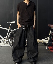 youll（ユール）の「【youll】basic henley neck tee (2color) / 【ユール】ベーシックヘンリーネック半袖Tシャツ＜着用動画あり＞（Tシャツ/カットソー）」