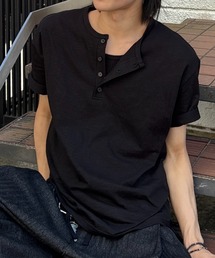 youll（ユール）の「【youll】basic henley neck tee (2color) / 【ユール】ベーシックヘンリーネック半袖Tシャツ＜着用動画あり＞（Tシャツ/カットソー）」