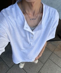 youll（ユール）の「【youll】basic henley neck tee (2color) / 【ユール】ベーシックヘンリーネック半袖Tシャツ＜着用動画あり＞（Tシャツ/カットソー）」