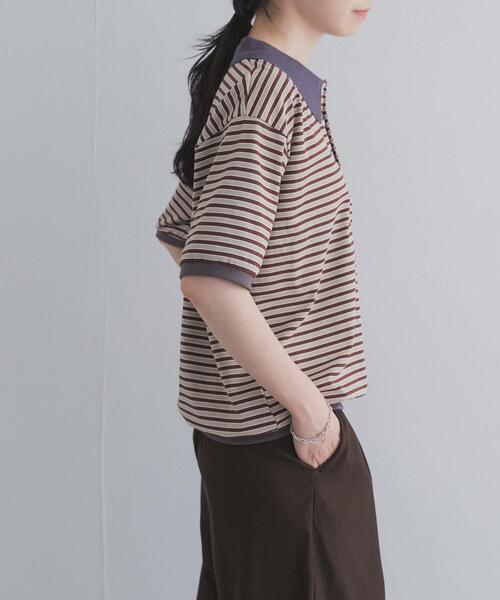 URBAN RESEARCH DOORS(アーバンリサーチドアーズ)の「『別注』STAR&STRIPE×DOORS MULTI POLO(ポロシャツ・レディース・ブラウン/グレー・ONE)」の3枚目の写真