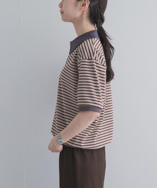 URBAN RESEARCH DOORS(アーバンリサーチドアーズ)の「『別注』STAR&STRIPE×DOORS MULTI POLO(ポロシャツ・レディース・ブラウン/グレー・ONE)」の5枚目の写真