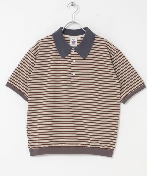 URBAN RESEARCH DOORS(アーバンリサーチドアーズ)の「『別注』STAR&STRIPE×DOORS MULTI POLO(ポロシャツ・レディース・ブラウン/グレー・ONE)」の7枚目の写真