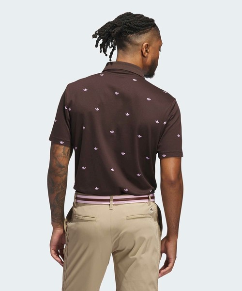adidas(アディダス)の「オリジナルスゴルフ モノグラム 半袖シャツ【adidas Golf/アディダスゴルフ】(ポロシャツ・メンズ・ダークブラウン・XX-LARGE/LARGE/MEDIUM/SMALL/X-LARGE)」の2枚目の写真