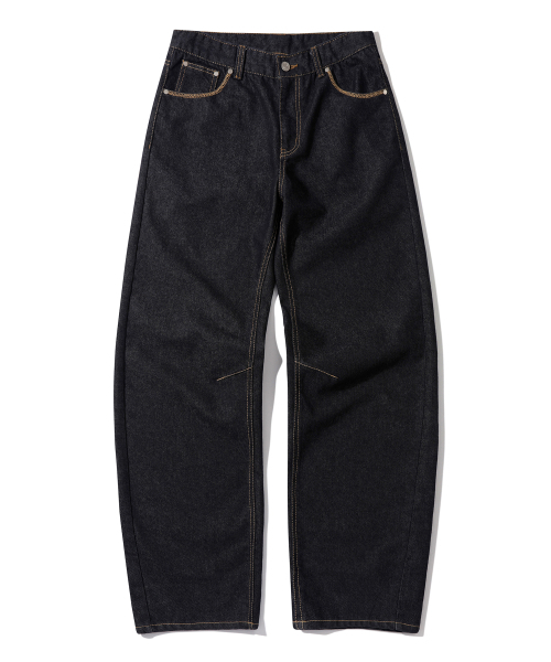 SECONDMONO（セカンドモノローグ）の「ストレートカーブラインデニムパンツ [CPINDIGO]_SEPT068CPINDIGO（デニムパンツ・レディース・その他・28/30/26）」の2枚目の写真