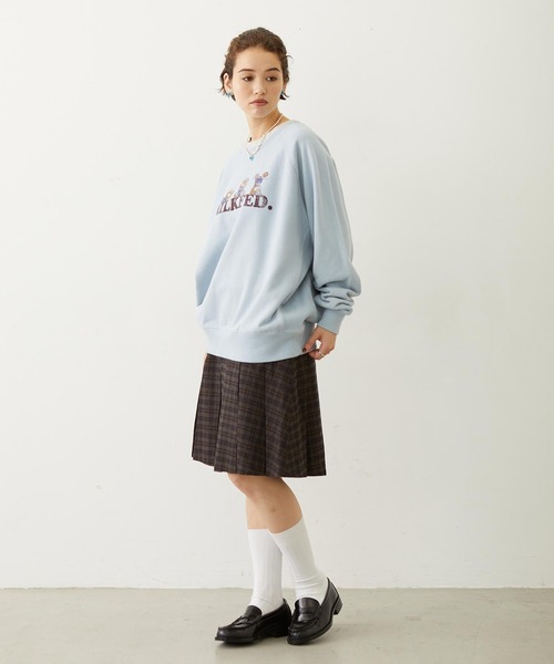 MILKFED.(ミルクフェド)の「M.FEDDY DOUBLE COLLAR SWEAT TOP(スウェット・レディース・ライトブルー/ネイビー/オートミール・ONE SIZE)」の12枚目の写真