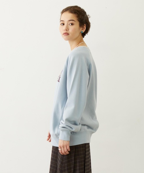 MILKFED.(ミルクフェド)の「M.FEDDY DOUBLE COLLAR SWEAT TOP(スウェット・レディース・ライトブルー/ネイビー/オートミール・ONE SIZE)」の15枚目の写真