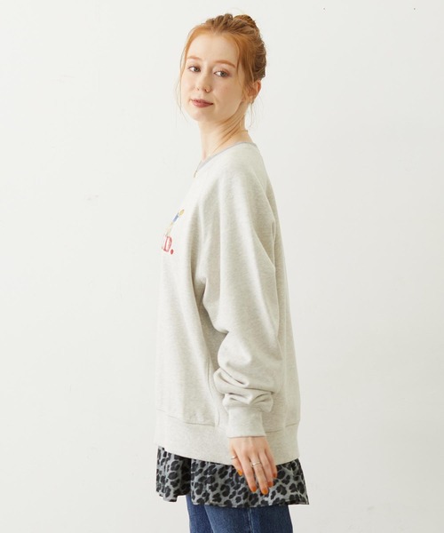 MILKFED.(ミルクフェド)の「M.FEDDY DOUBLE COLLAR SWEAT TOP(スウェット・レディース・ライトブルー/ネイビー/オートミール・ONE SIZE)」の13枚目の写真